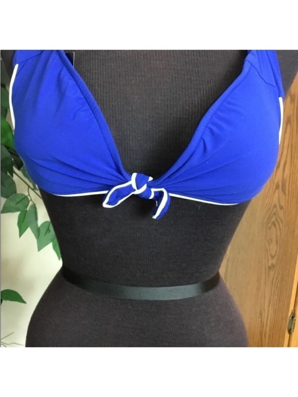 Women's Ralph Lauren Blue & White Halter Bikini Top S - Picture 14 of 14